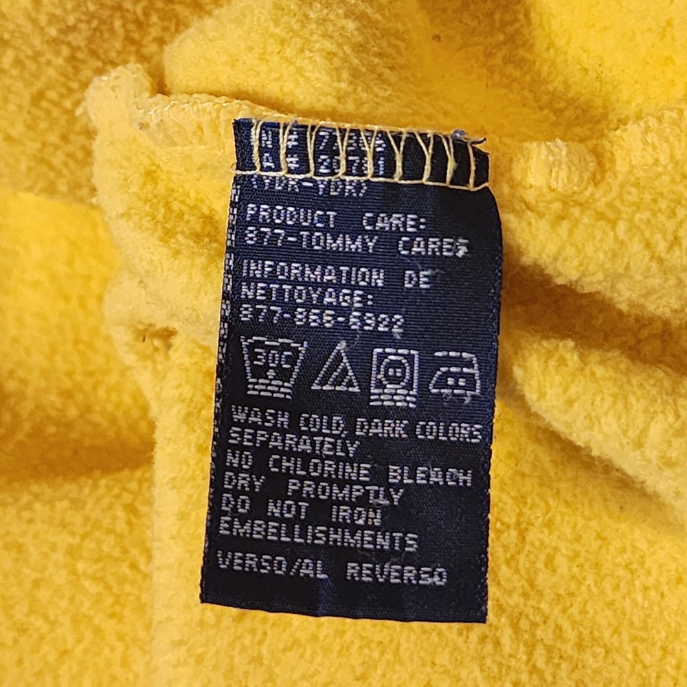 Tommy Hilfiger Athletics Yellow Sweatshirt Pullover Extra Large XL Mens Sport - Picture 5 of 10